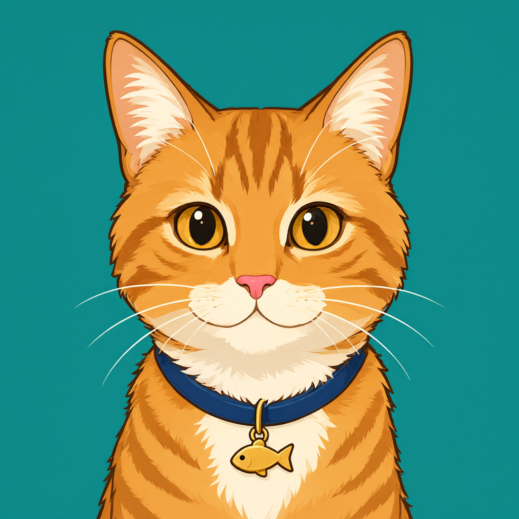 orange tabby cat character