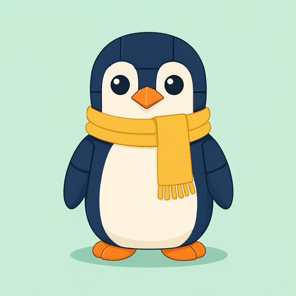 penguin minimal bot icon